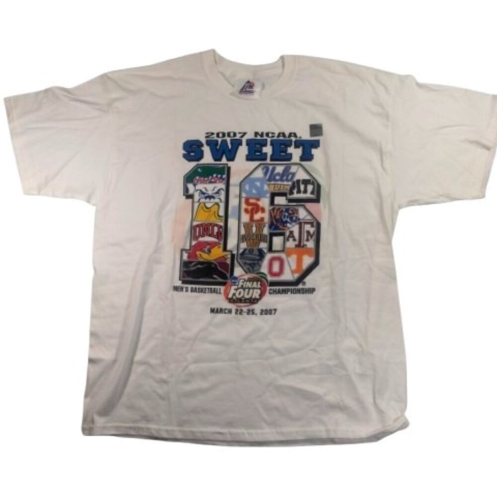 NWT Vtg Y2K 2007 NCAA Men's Basketball Championship Sweet 16 T Shirt Tee XL